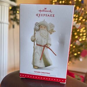 2015 Hallmark Keepsake Father Christmas Ornament - White and Red